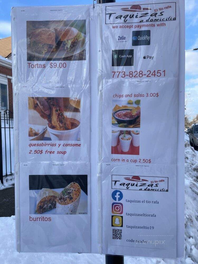 Tacos y Taquizas el Tio Rafa - Chicago, IL menu_pic