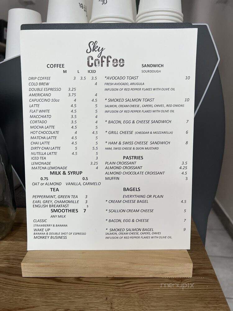 Sky Coffee - Queens, NY menu_pic