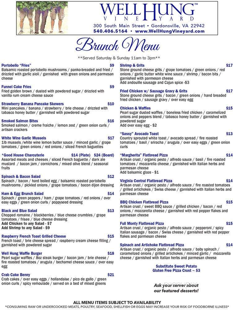 Well Hung Vineyard - Gordonsville, VA menu_pic