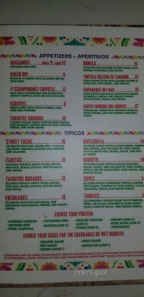 Veracruz Restaurant - Lake Worth, FL menu_pic