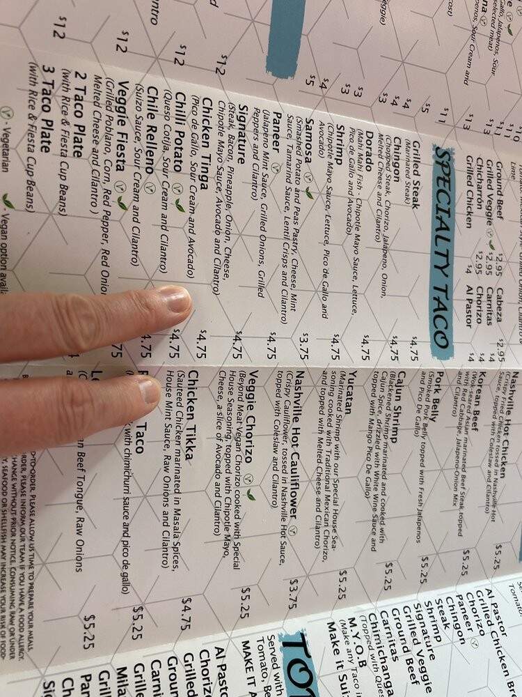 Taco Maya - Chicago, IL menu_pic