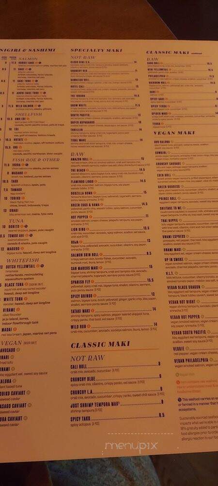 Blue Sushi Sake Grill - Kansas City, MO menu_pic