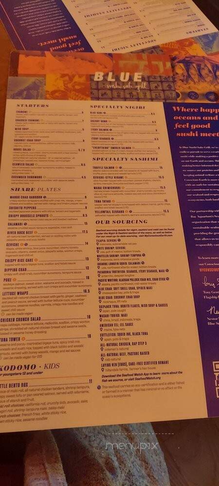 Blue Sushi Sake Grill - Kansas City, MO menu_pic