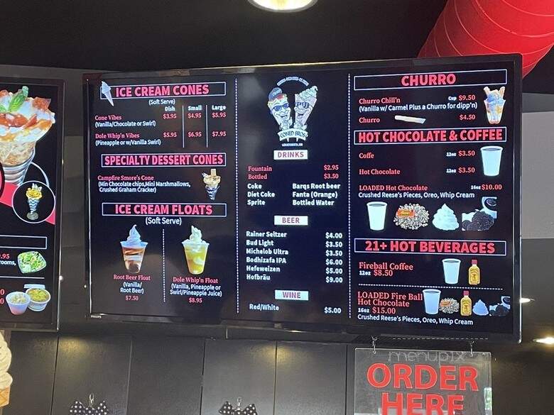 Coned Bros - Leavenworth, WA menu_pic