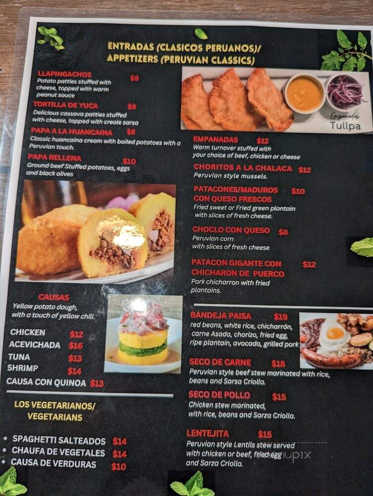 Tullpa Restaurant - Des Moines, IA menu_pic