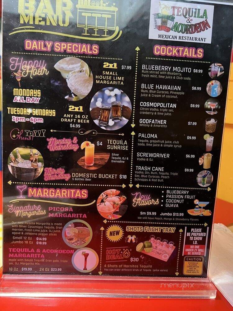 Tequila and Acordeon - Orange Park, FL menu_pic