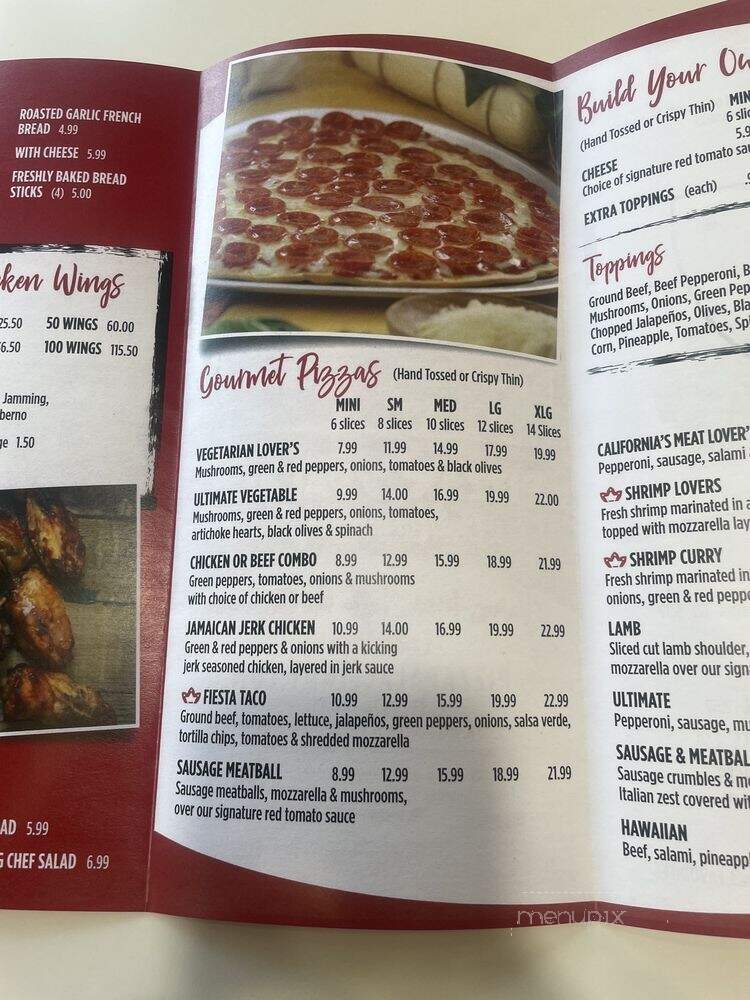 Pizza Palace California Style - Indianapolis, IN menu_pic