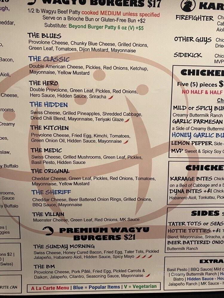 Hidden Spot EXL - San Francisco, CA menu_pic