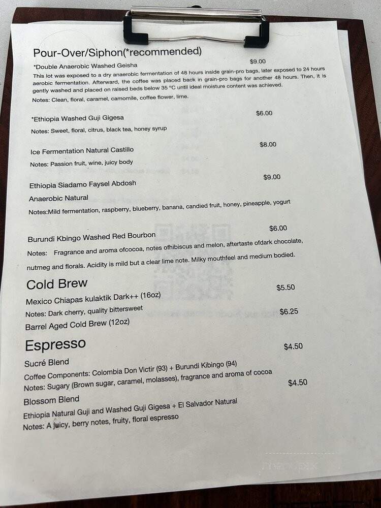 Regent Coffee Brew and Bottle House - Los Angeles, CA menu_pic
