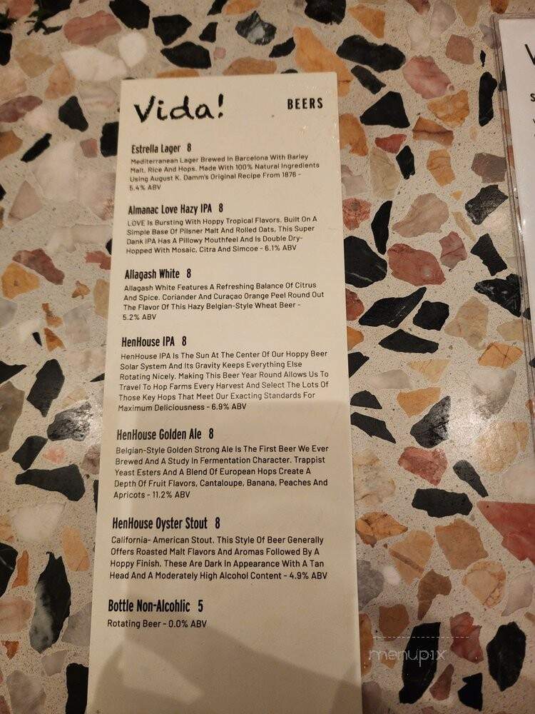 Vida Tapas Y Cocteles - Mountain View, CA menu_pic
