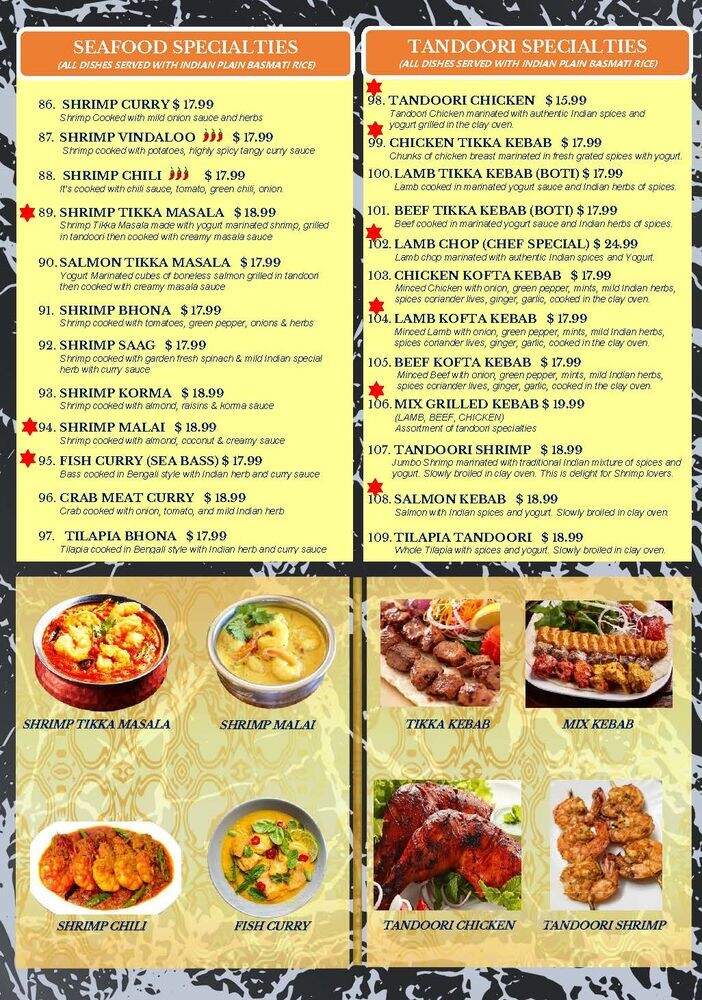 The Indian Night - San Antonio, TX menu_pic