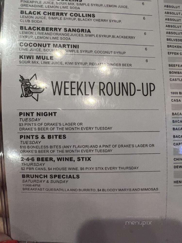 Drake's - Lexington, KY menu_pic