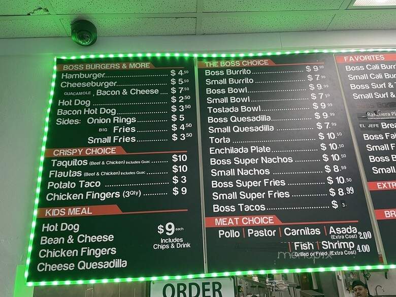 The Boss Burritos - Long Beach, CA menu_pic