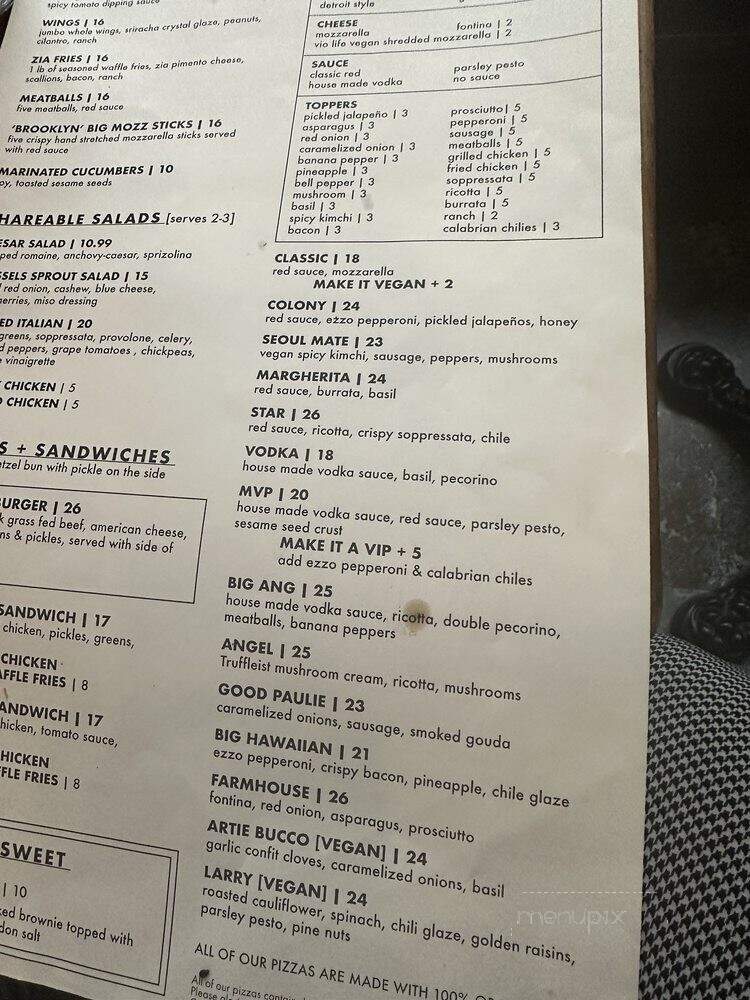 Emmy Squared Pizza - Brooklyn, NY menu_pic