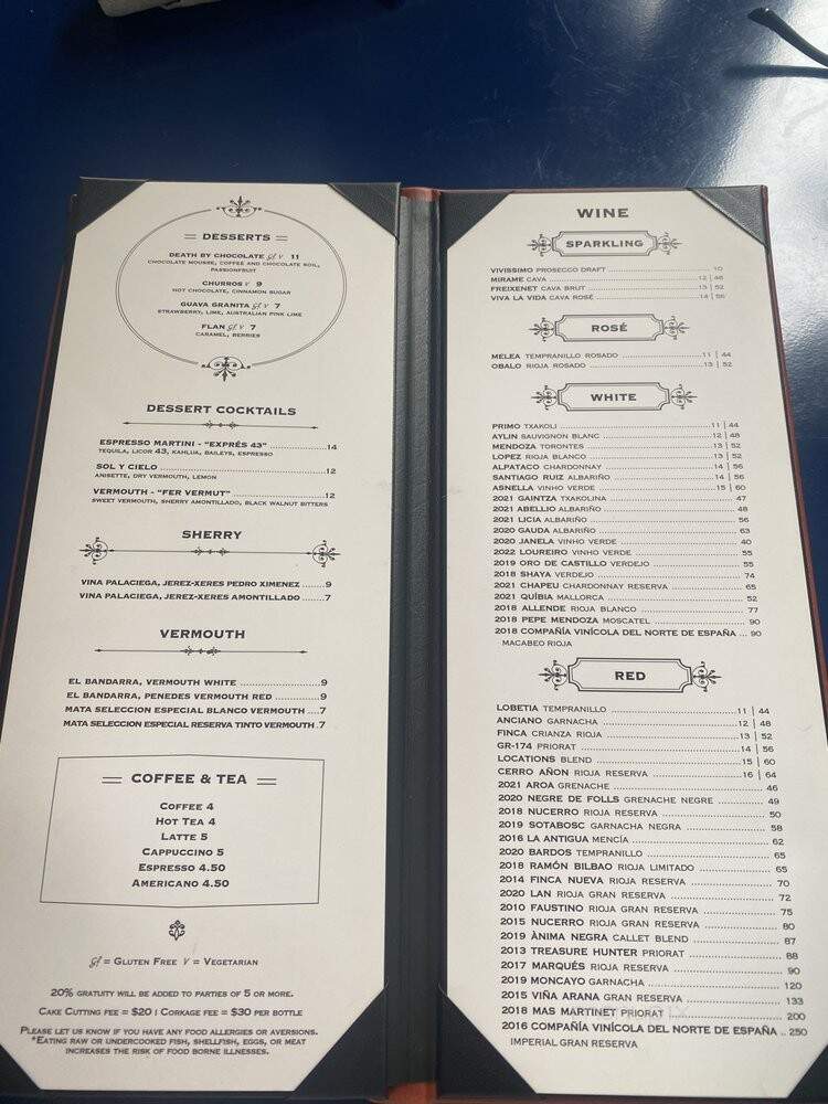 Las Ramblas - Raleigh, NC menu_pic
