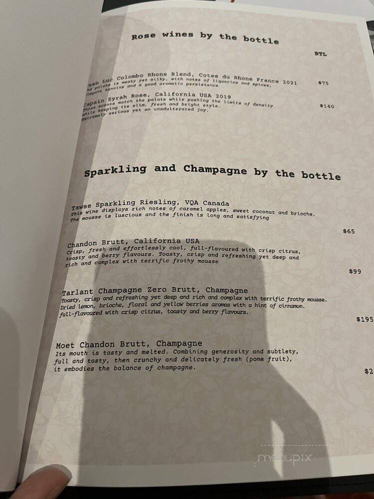 Roses Cocina - Toronto, ON menu_pic