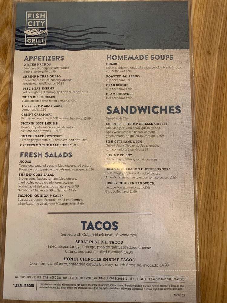 Fish City Grill - Woodway, TX