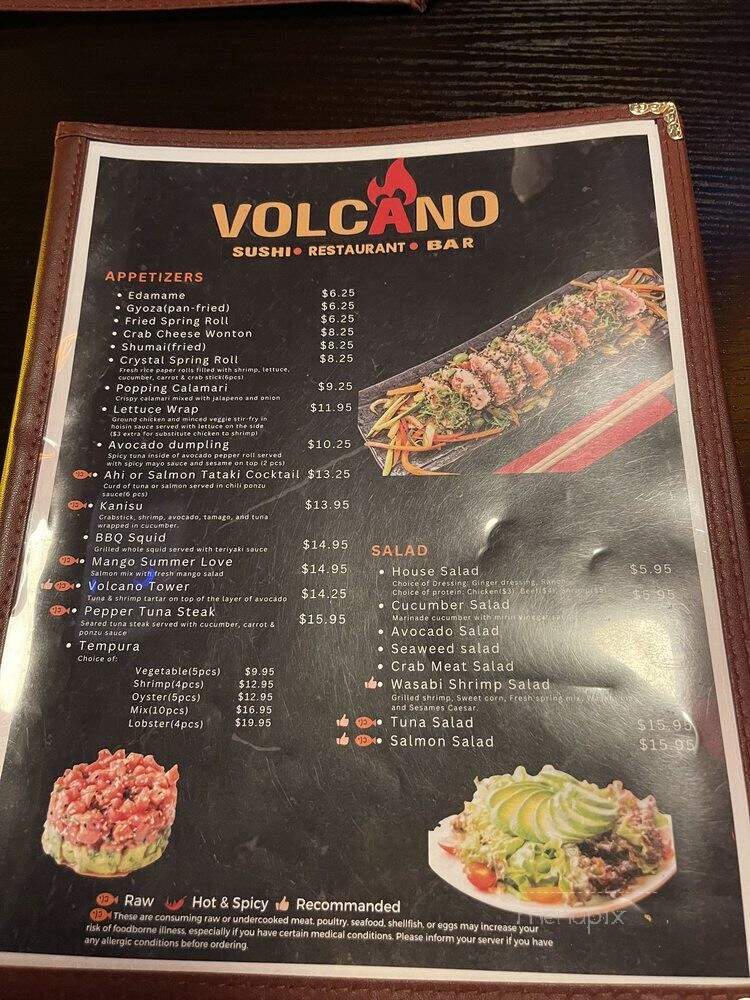 Volcano - Virginia Beach, VA menu_pic