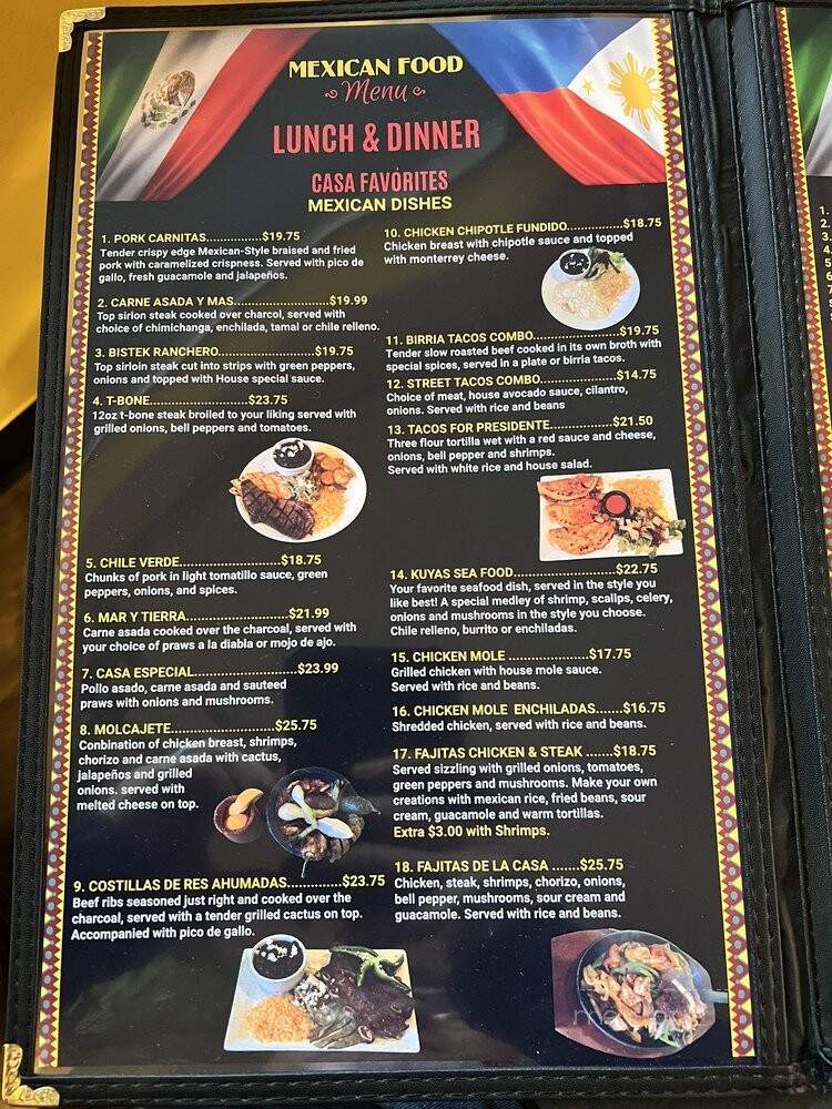 Kuya's Casa Kitchen - Vancouver, WA menu_pic