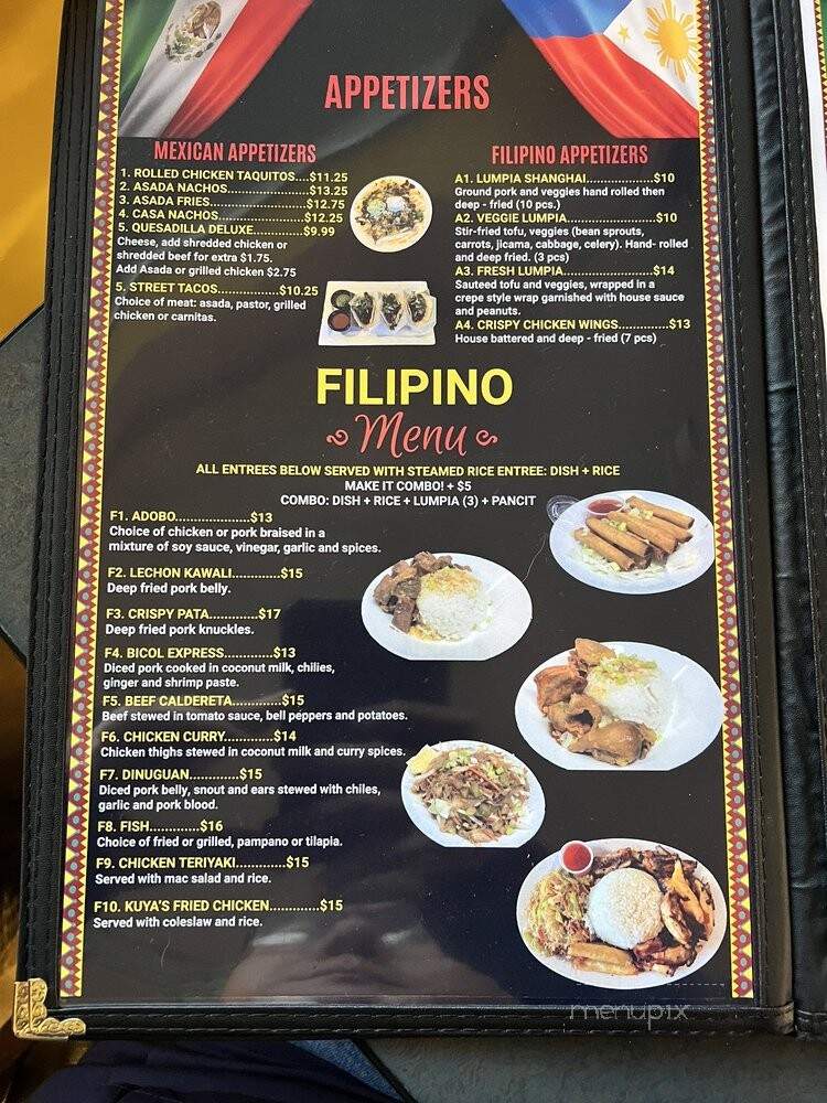 Kuya's Casa Kitchen - Vancouver, WA menu_pic