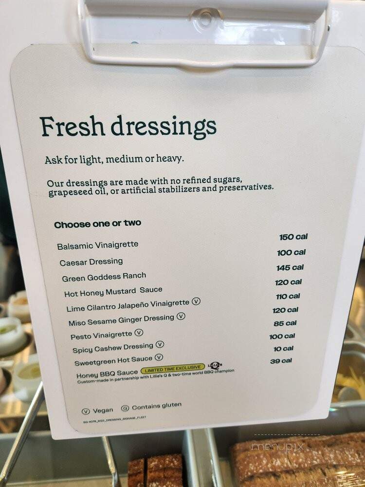 Sweetgreen - Gaithersburg, MD menu_pic