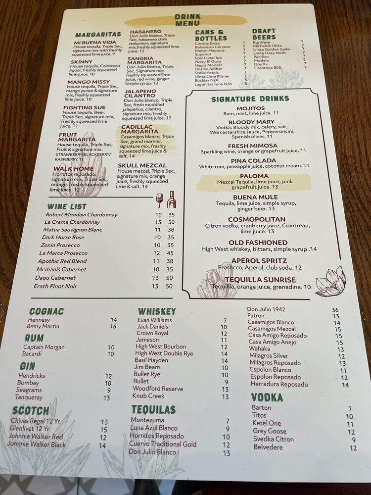 Mi Buena Vida - Salt Lake City, UT menu_pic