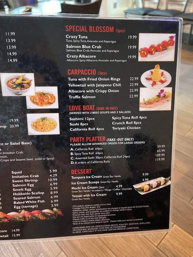 Crazy Tokyo Sushi - Santa Fe Springs, CA menu_pic