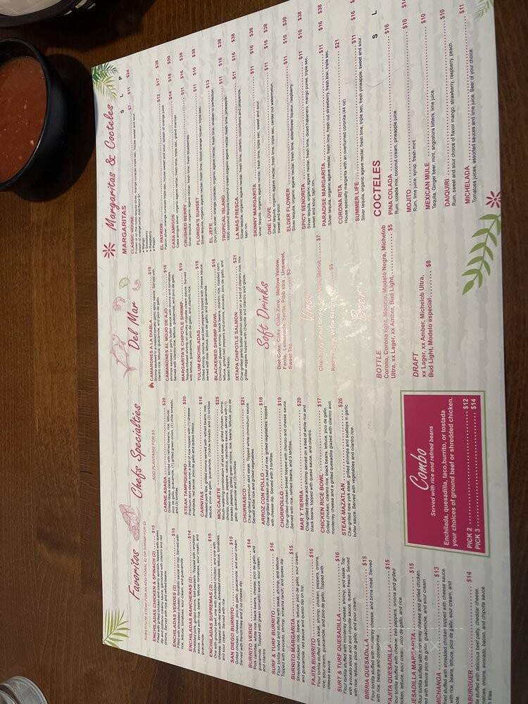 Margarita Island Mexican Kitchen & Bar - Flagler Beach, FL menu_pic