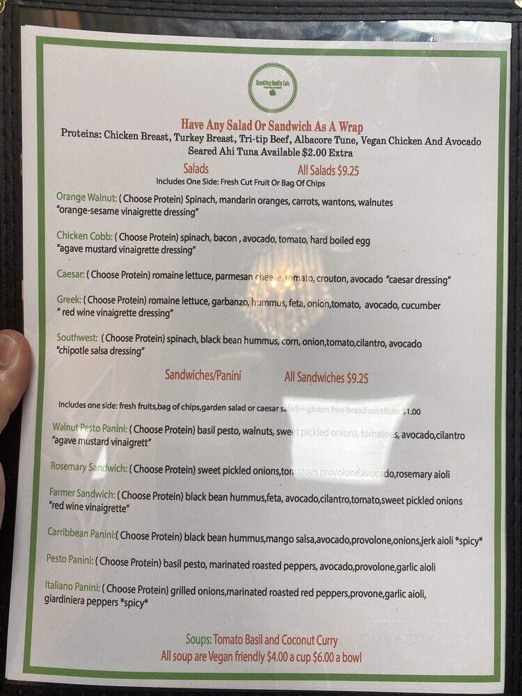 Something Healthy Cafe - Sierra Madre, CA menu_pic