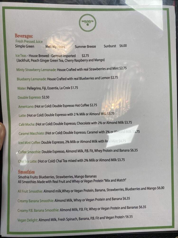Something Healthy Cafe - Sierra Madre, CA menu_pic