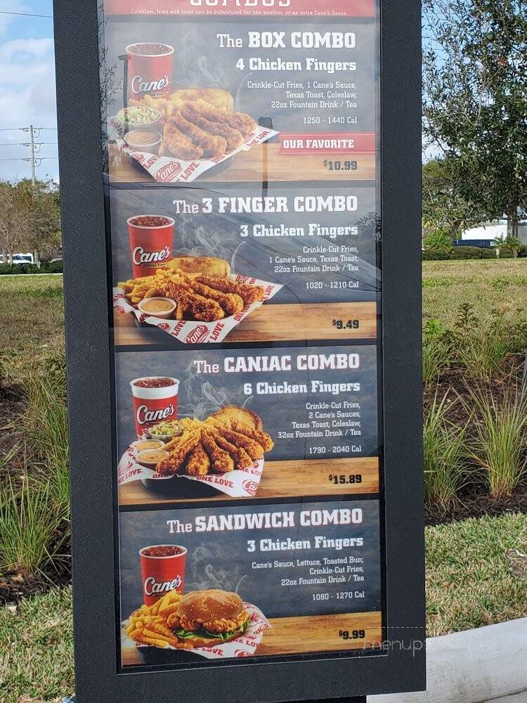 Raising Cane's Chicken Fingers - Clearwater, FL menu_pic