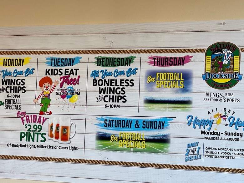Gators Dockside - Lake Nona, FL menu_pic
