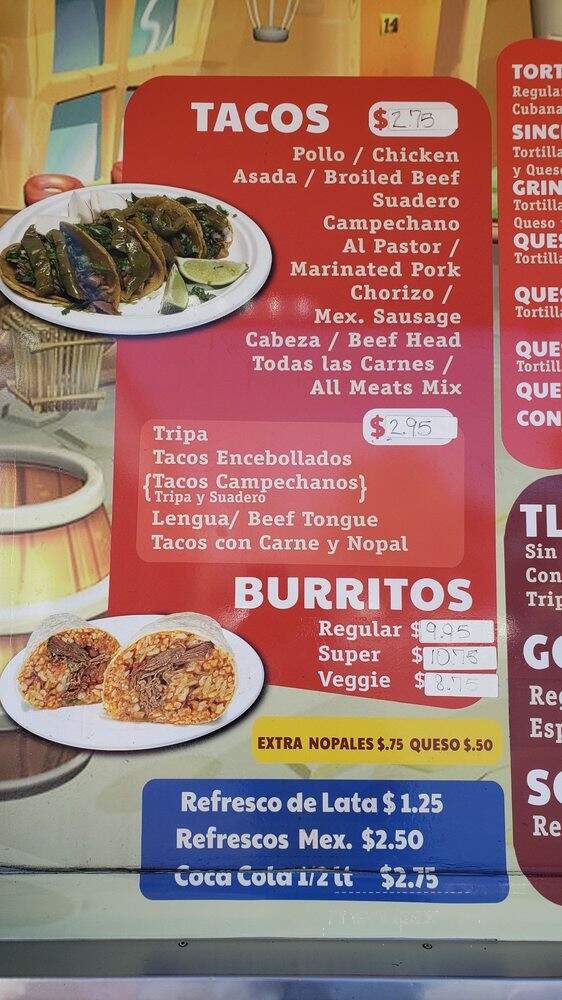 Tacos El Kiko - Fremont, CA menu_pic