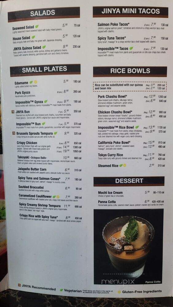 JINYA Ramen Bar - Long Beach, CA menu_pic