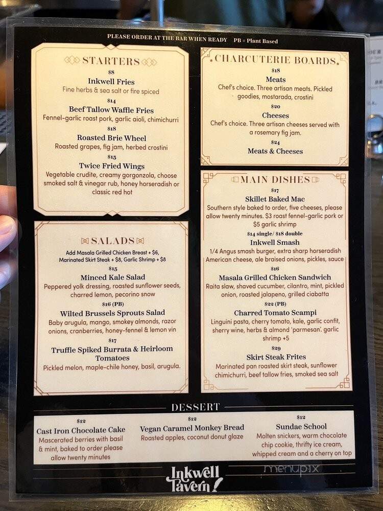 Inkwell Tavern - Burbank, CA menu_pic