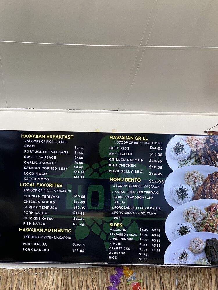 Honu Poke and Grill - Lomita, CA menu_pic