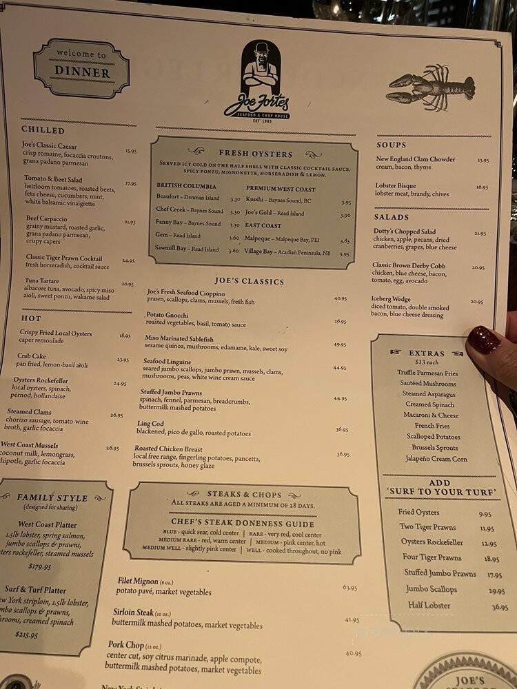 Joe Fortes - Whistler, BC menu_pic
