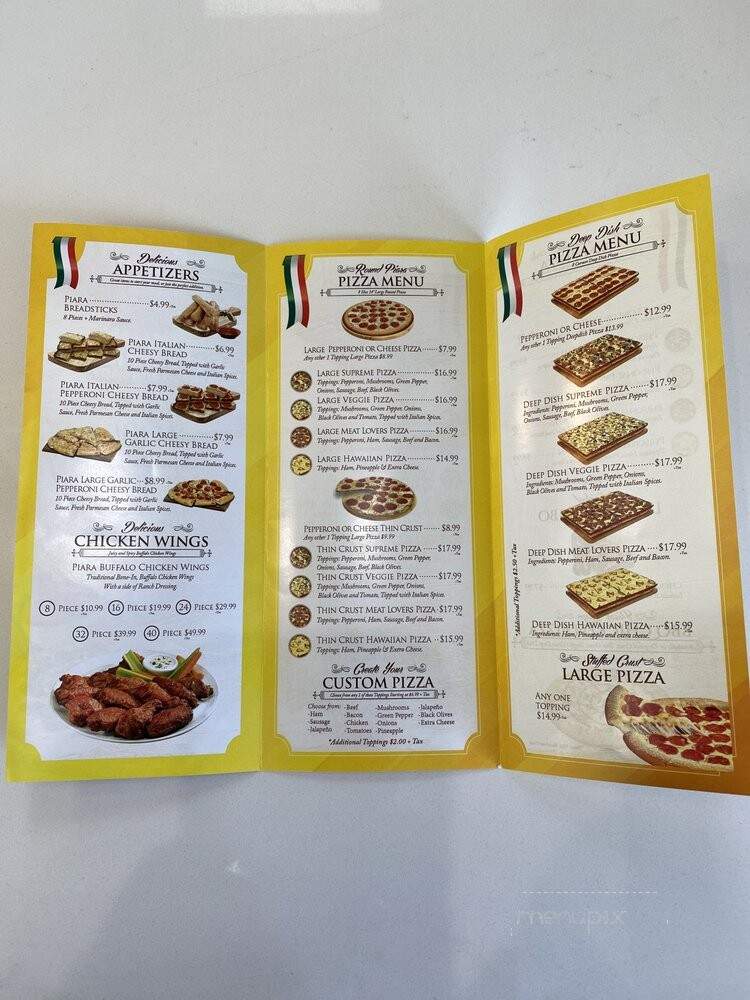 Piara Pizza - Van Nuys, CA menu_pic