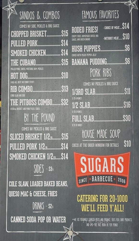 Sugars BBQ Trailer - Ridgefield, WA menu_pic
