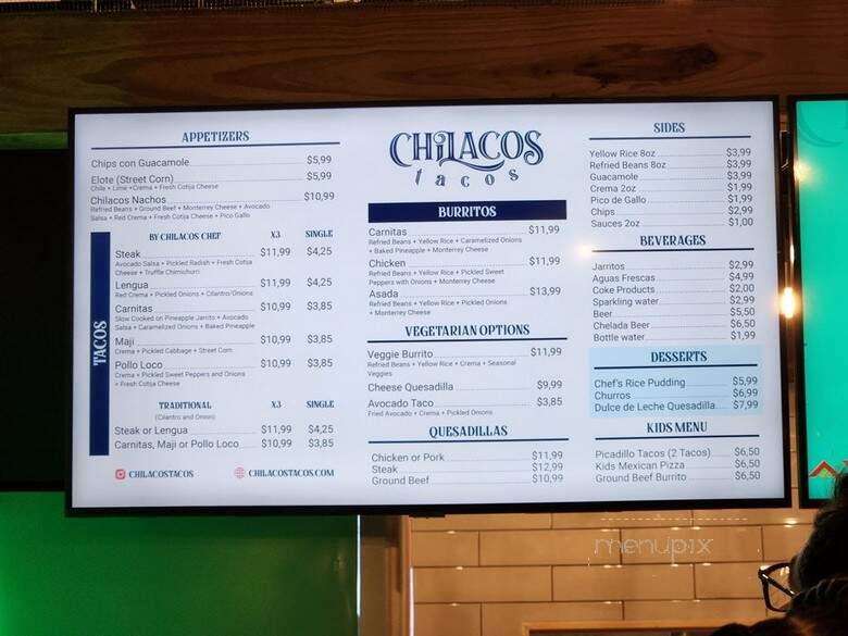 Chilacos Tacos - Fort Lauderdale, FL menu_pic