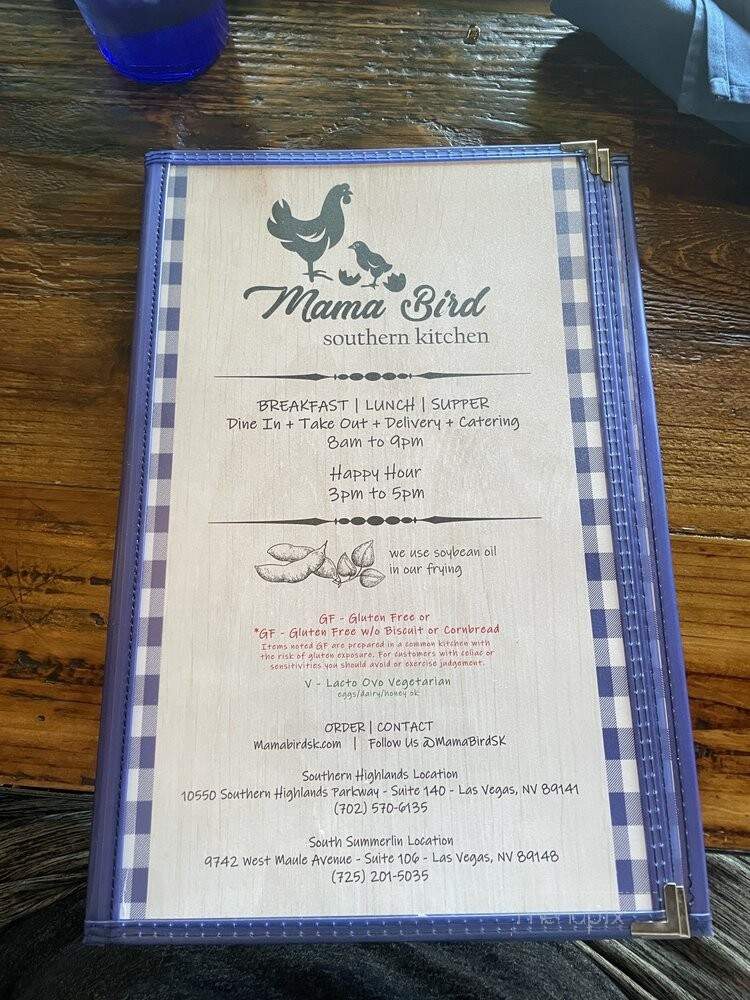 Mama Bird - Las Vegas, NV menu_pic