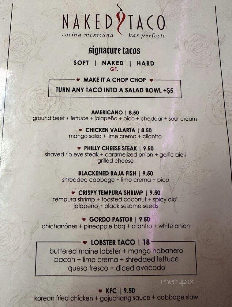 Naked Taco - Miami, FL menu_pic