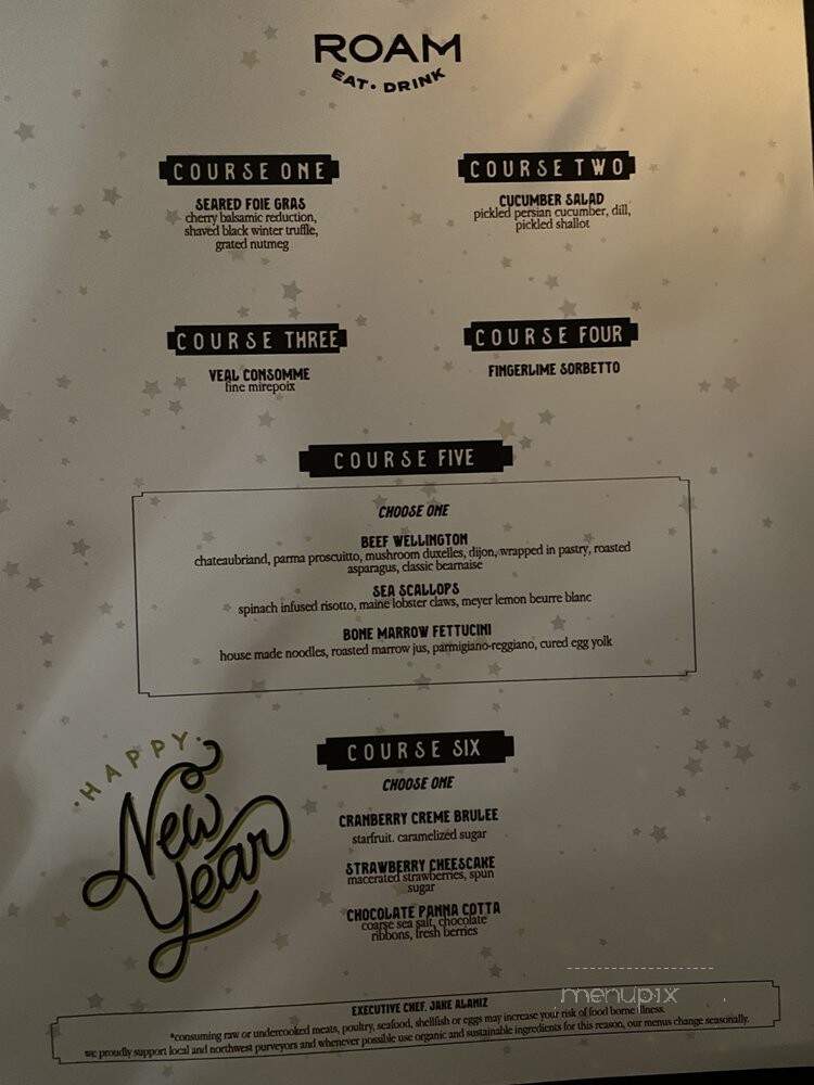Roam - Bend, OR menu_pic