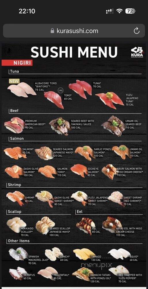 Kura Sushi - Philadelphia, PA menu_pic