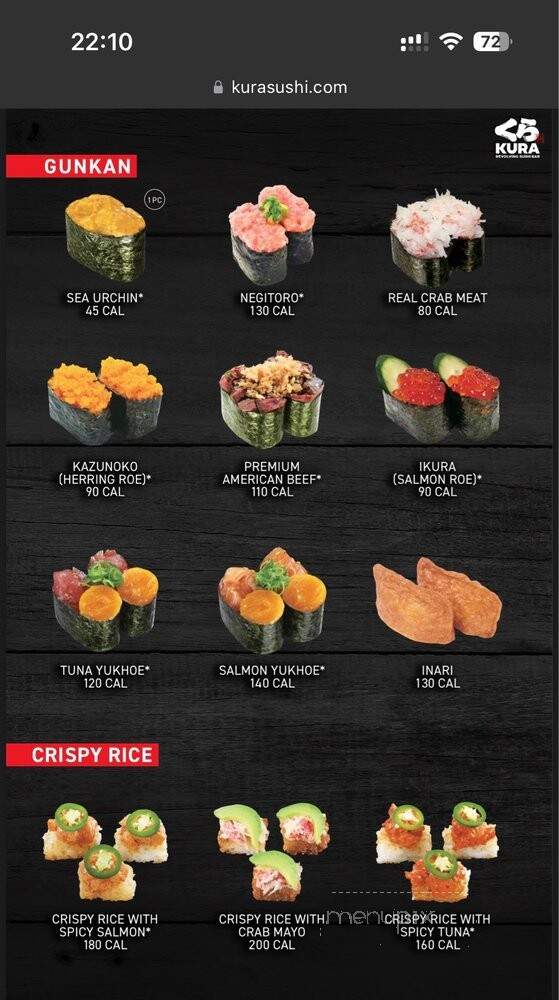 Kura Sushi - Philadelphia, PA menu_pic