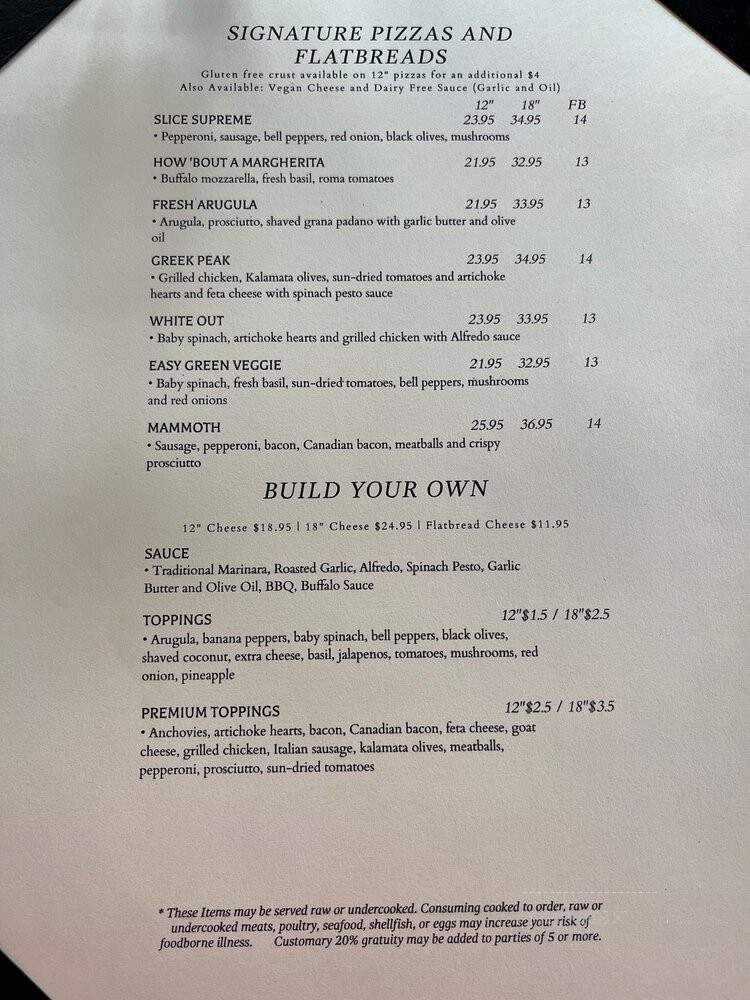 Slice of Italy - Snowmass Village, CO menu_pic
