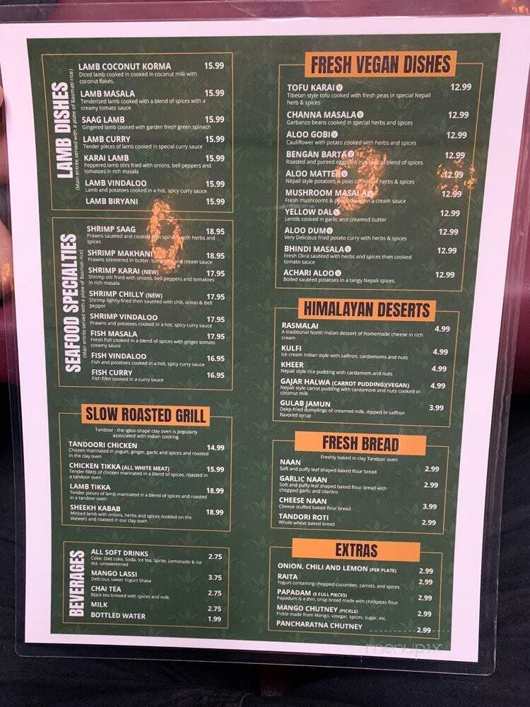 New India Cuisine - Phoenix, AZ menu_pic
