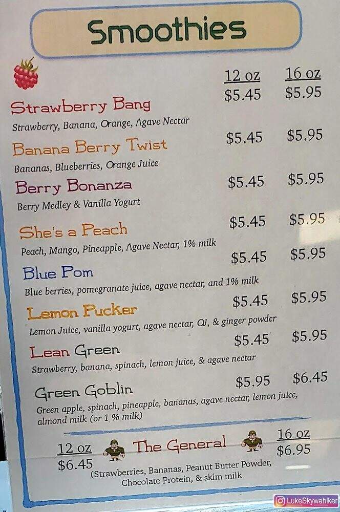 The Light House Coffee Bar - Fort Wayne, IN menu_pic