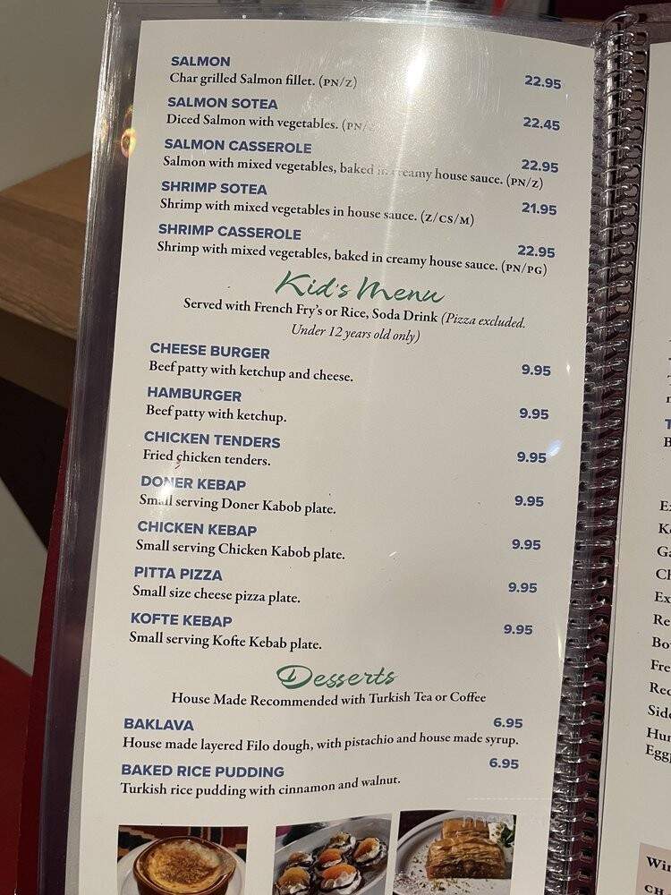 Anatolian Table - Rocklin, CA menu_pic