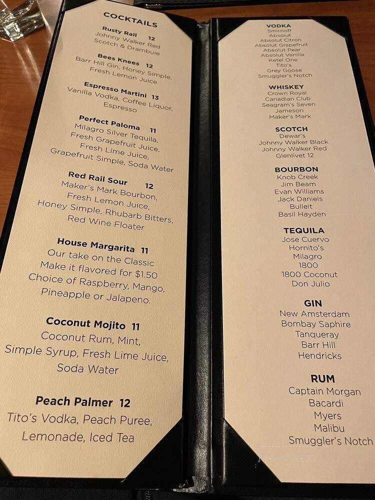 Off the Rails - Saint Albans, VT menu_pic